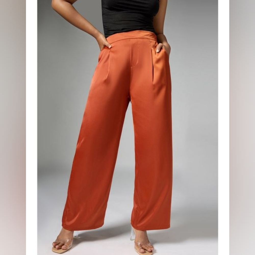 Express Orange Wide Leg Pants